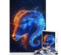 Rompecabezas para Adultos de 1000 Piezas Signo del Zodiaco Aries Juguete para decoración de Pared Regalos de cumpleaños Juego Imposible difícil y desafiante tamaño 50x75cm