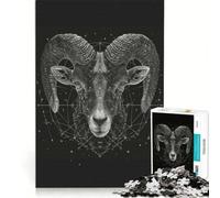 Rompecabezas para Adultos de 1000 Piezas, Signo Zodiacal Aries, horóscopo, Juego Educativo, Actividades Divertidas para Hacer en casa, Ideal para cumpleaños y Navidad 38x26cm