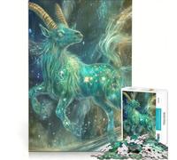 Rompecabezas para Adultos de 1000 Piezas, Signo Zodiacal Capricornio, místico, Juego Familiar, Mejora la Memoria, Ideal para Decorar el Escritorio, 50x75cm