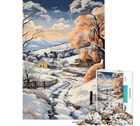 Rompecabezas para Adultos de 1000 Piezas Sinfonía de Nieve fauvista Juguete antiestrés para Adultos dificultad Alta Ayuda a ejercitar el Cerebro (tamaño 38x26cm)