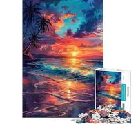Rompecabezas para Adultos de 1000 Piezas Sinfonía del Atardecer Tropical - Juguetes de decoración para el hogar - Análisis y lógica - Regalos para Amigos y Familiares (38x52cm)