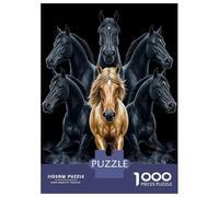 Rompecabezas para Adultos De 1000 Piezas Six Hours and Golden Horse Rompecabezas Juego Práctico Análisis Y Lógica Interacción Entre Padres E Hijos 38x26cm/1000pcs