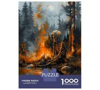 Rompecabezas para Adultos De 1000 Piezas Skeleton by The Fire Rompecabezas Juego De Ingenio Aliviador del Estrés Difícil Y Desafiante 52x38cm/1000pcs
