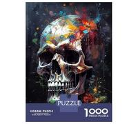 Rompecabezas para Adultos De 1000 Piezas Skull Head 1 Rompecabezas para Adultos Juguetes Antiestrés Decoración Actividades Divertidas En Casa 70x50cm/1000pcs