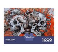 Rompecabezas para Adultos De 1000 Piezas Skulls Graffiti Artwork Rompecabezas para Adultos Juegos Relajantes Desafío Difícil Actividades Divertidas En Casa 52x38cm/1000pcs