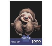 Rompecabezas para Adultos De 1000 Piezas Sleeping Cute Sloth Illustration Rompecabezas para Adultos Juegos Relajantes Mejora La Memoria Regalo De Cumpleaños, Regalos, 52x38cm/1000pcs