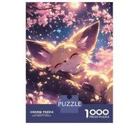 Rompecabezas para Adultos De 1000 Piezas Sleeping Fox in Cherry Blossoms Rompecabezas para Adultos Juguetes Antiestrés Decoración del Hogar Juego Desafiante Regalos 52x38cm/1000pcs