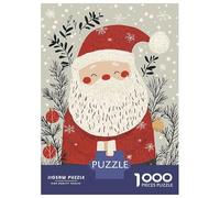 Rompecabezas para Adultos De 1000 Piezas Smiling Santa Claus Illustration Rompecabezas para Adultos Juguetes Antiestrés Decoración del Hogar Juego Desafiante Regalos 38x26cm/1000pcs
