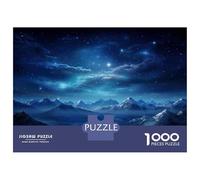 Rompecabezas para Adultos De 1000 Piezas Snow-Capped Mountains Night Sky Rompecabezas para Adultos Juego De Ingenio Ensamblaje De Patrones Juego Desafiante Regalos 38x26cm/1000pcs