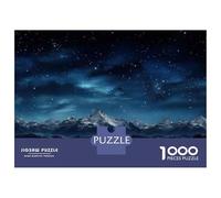 Rompecabezas para Adultos De 1000 Piezas Snow-Capped Mountains Under Starry Sky Rompecabezas para Adultos Juegos Familiares Arte De Pared Oferta como Regalos para Toda La Familia 38x26cm/1000pcs