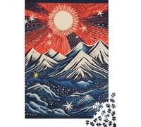Rompecabezas para Adultos De 1000 Piezas Snow-Capped Peaks Under Starry Sky Rompecabezas Juego De Ingenio Regalos para Mujeres Cumpleaños Y Navidad 70x50cm/1000pcs