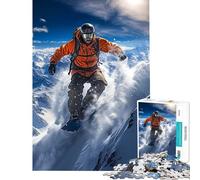 Rompecabezas para Adultos de 1000 Piezas Snowboarder Soar Juguetes adictivos para Cultivar la Paciencia Juegos Divertidos y educativos Regalo de cumpleaños (tamaño 38x26cm)