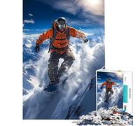 Rompecabezas para Adultos de 1000 Piezas Snowboarder Soar Juguetes adictivos para Cultivar la Paciencia Juegos Divertidos y educativos Regalo de cumpleaños (tamaño 50x75cm)