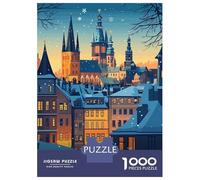 Rompecabezas para Adultos De 1000 Piezas Snowy Krakow Cityscape Rompecabezas para Adultos Juego De Ingenio Desafío Difícil Gran Regalo para Los Amantes De Los Juegos 70x50cm/1000pcs