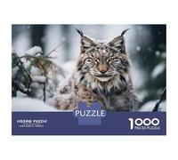 Rompecabezas para Adultos De 1000 Piezas Snowy Lynx in Winter Forest Rompecabezas para Adultos: Juegos Prácticos De Análisis Y Lógica, Regalos para Amigos Y Familiares 52x38cm/1000pcs