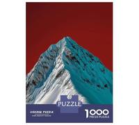 Rompecabezas para Adultos De 1000 Piezas Snowy Mountain Peak with Red Sky Rompecabezas para Adultos Juegos De Relajación Análisis Y Lógica Cumpleaños Y Navidad 70x50cm/1000pcs