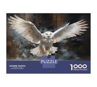 Rompecabezas para Adultos De 1000 Piezas Snowy Owl Art Print Rompecabezas para Adultos Juegos Relajantes Desafío Difícil Actividades Divertidas En Casa 38x26cm/1000pcs