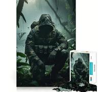Rompecabezas para Adultos de 1000 Piezas Soldado camuflado,Piezas de Ajuste preciso,Juego de lógica,diversión acogedora,Regalo de cumpleaños (38x26cm)