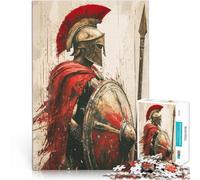 Rompecabezas para Adultos de 1000 Piezas Soldado Guerrero Espartano Matar el Tiempo en Vacaciones en casa Buen Regalo 38x26cm