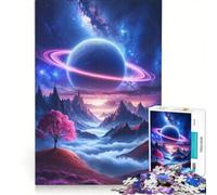 Rompecabezas para Adultos de 1000 Piezas Soledad Celestial, Juego de ingenio, Actividades Divertidas para Hacer en casa, Lista de Deseos con Papá Noel 50x75cm