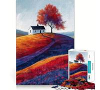 Rompecabezas para Adultos de 1000 Piezas,Soledad de otoño,Ajuste, Arte,Juego Inteligente,Regalo,Juego Lento,Regalo de Arte navideño (50x75cm)