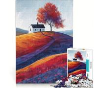 Rompecabezas para Adultos de 1000 Piezas, Soledad de otoño, Juego Familiar, Mejora la Memoria, Ideal para Decorar el Escritorio, 38x26cm