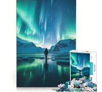 Rompecabezas para Adultos de 1000 Piezas Soledad en la Aurora Boreal Juegos Familiares análisis y lógica para Fortalecer el Amor en Pareja 50x75cm