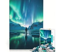 Rompecabezas para Adultos de 1000 Piezas Soledad en la Aurora Boreal Juegos Familiares análisis y lógica para Fortalecer el Amor en Pareja 38x52cm