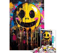 Rompecabezas para Adultos de 1000 Piezas Sonrisas locas a raudales Juego Familiar para Pasar el rato en casa Ideal para cumpleaños y Navidad (tamaño 38x52cm)