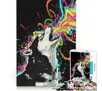 Rompecabezas para Adultos de 1000 Piezas Soul Scream Kuro-Shiba decoración de Pared de Juguete interacción Entre Padres e Hijos cumpleaños 50x75cm