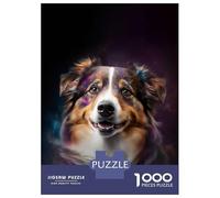 Rompecabezas para Adultos De 1000 Piezas Space Australian Shepherd Rompecabezas para Adolescentes Juguetes De Bricolaje Corte De Precisión Difícil Y Desafiante 52x38cm/1000pcs