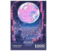 Rompecabezas para Adultos De 1000 Piezas Space City Astronaut Dream Rompecabezas para Adultos Juguetes De Bricolaje Análisis Y Lógica Difícil Y Desafiante 38x26cm/1000pcs