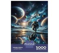 Rompecabezas para Adultos De 1000 Piezas Space Exploration Astronaut Journey Rompecabezas para Adultos Juego De Ingenio Ensamblaje De Patrones Juego Desafiante Regalos 70x50cm/1000pcs
