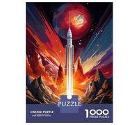 Rompecabezas para Adultos De 1000 Piezas Space Exploration Rocket Launch Rompecabezas para Adultos Juego Práctico Decoración De Pared para Cumpleaños, Navidad 70x50cm/1000pcs