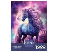 Rompecabezas para Adultos De 1000 Piezas Space Horse Long Mane Rompecabezas para Adultos Juegos De Relajación Regalo De Cumpleaños Regalos para Reducir El Estrés 52x38cm/1000pcs