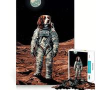 Rompecabezas para Adultos de 1000 Piezas Spaniel bretón en Marte Diseño nítido y artístico Juguete Divertido para Relajarse Regalo Ideal para Navidad (38x52cm)