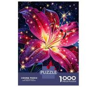 Rompecabezas para Adultos De 1000 Piezas Sparkling Lily in A Starry Night Rompecabezas para Adolescentes Juguetes Antiestrés Mejora La Memoria Gran Regalo para Jugar 38x26cm/1000pcs