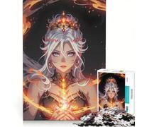 Rompecabezas para Adultos de 1000 Piezas Spirit Flame Queen Juguetes antiestrés Corte de precisión colección de Artistas Bellas Artes 50x75cm