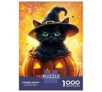 Rompecabezas para Adultos De 1000 Piezas Spooky Pumpkin Cat -4 Rompecabezas para Adultos Juguetes Antiestrés Decoración del Hogar Juego Desafiante Regalos 70x50cm/1000pcs