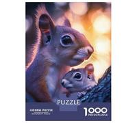 Rompecabezas para Adultos De 1000 Piezas Squirrel Family Portrait Rompecabezas para Adolescentes Juego Familiar Carrera De Velocidad Manual Cumpleaños 70x50cm/1000pcs