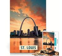 Rompecabezas para Adultos de 1000 Piezas St Louis, Juego de Ajuste preciso, Juguete Inteligente para el Cerebro, Tiempo Libre, Regalo de cumpleaños para la Mente (50x75cm)