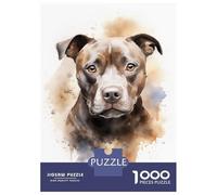 Rompecabezas para Adultos De 1000 Piezas Staffordshire Dog Rompecabezas para Adultos Juguete Decoración De Pared Corte De Precisión 38x26cm/1000pcs