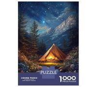 Rompecabezas para Adultos De 1000 Piezas Starry Night Camping Rompecabezas para Adultos Juego Familiar Análisis Y Desafío Educativo De Lógica 38x26cm/1000pcs