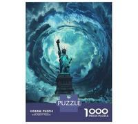 Rompecabezas para Adultos De 1000 Piezas Statue of Liberty Wall Art Print Rompecabezas para Adultos Juegos De Relajación Decoración De Pared Desafío Educativo 38x26cm/1000pcs