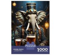 Rompecabezas para Adultos De 1000 Piezas Steampunk Beer Elephant 2 Rompecabezas para Adultos Juego De Ingenio Análisis Y Lógica Cumpleaños Y Navidad 70x50cm/1000pcs
