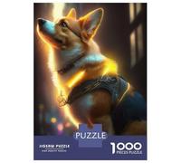 Rompecabezas para Adultos De 1000 Piezas Steampunk Corgi Dog Rompecabezas para Adultos Juguetes Antiestrés Análisis Y Lógica Oferta como Regalos para Toda La Familia 70x50cm/1000pcs