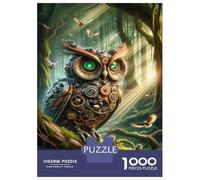 Rompecabezas para Adultos De 1000 Piezas Steampunk Owl Forest Decor Rompecabezas para Adultos Juego Familiar Vacaciones En Casa Matar El Tiempo Gran Regalo para Jugar 70x50cm/1000pcs