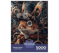 Rompecabezas para Adultos De 1000 Piezas Steampunk Squirrel Animal Rompecabezas para Adultos Juego De Ingenio Difícil Oferta Difícil como Regalo para Toda La Familia 52x38cm/1000pcs