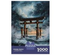 Rompecabezas para Adultos De 1000 Piezas Stormy Torii Gate Rompecabezas para Adultos Juego De Ingenio Patrón De Ensamblaje Regalos para Amigos Y Familiares 70x50cm/1000pcs
