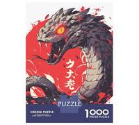 Rompecabezas para Adultos De 1000 Piezas Stylized Snake with Japanese Text Rompecabezas para Adultos Juegos Relajantes Análisis Y Lógica Regalos para Amigos Y Familiares 70x50cm/1000pcs